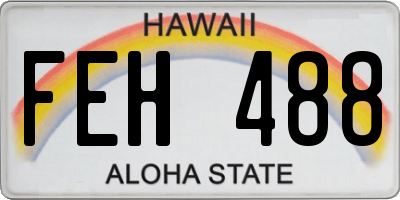 HI license plate FEH488