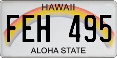 HI license plate FEH495