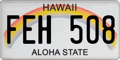 HI license plate FEH508