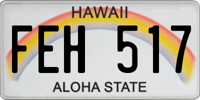 HI license plate FEH517