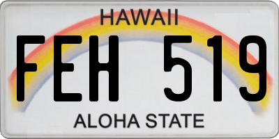 HI license plate FEH519