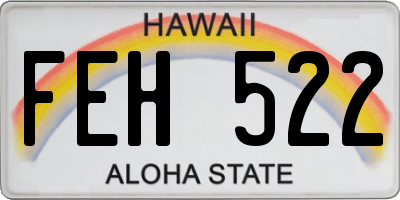 HI license plate FEH522