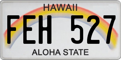 HI license plate FEH527