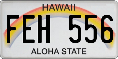 HI license plate FEH556