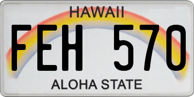 HI license plate FEH570