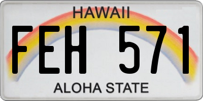 HI license plate FEH571