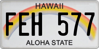 HI license plate FEH577