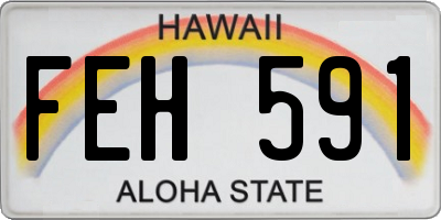 HI license plate FEH591