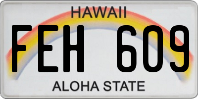 HI license plate FEH609