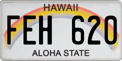 HI license plate FEH620