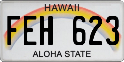 HI license plate FEH623