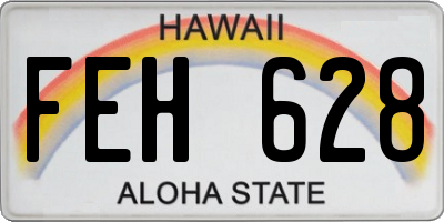 HI license plate FEH628