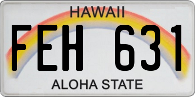 HI license plate FEH631