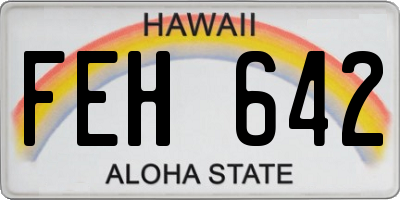 HI license plate FEH642