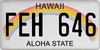 HI license plate FEH646