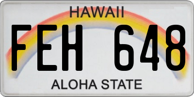 HI license plate FEH648