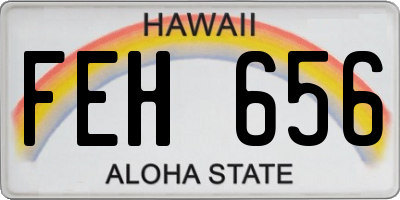 HI license plate FEH656