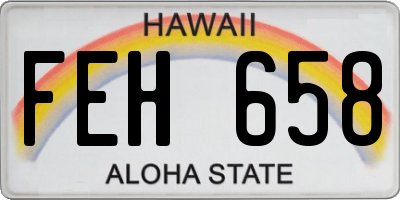 HI license plate FEH658