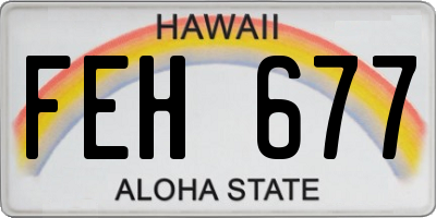 HI license plate FEH677