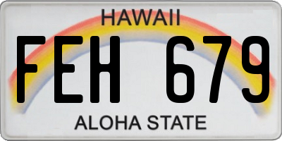 HI license plate FEH679