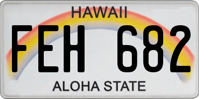 HI license plate FEH682