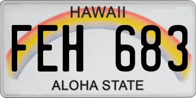 HI license plate FEH683
