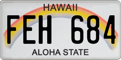 HI license plate FEH684