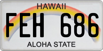 HI license plate FEH686