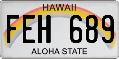 HI license plate FEH689