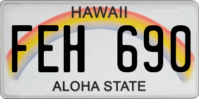 HI license plate FEH690