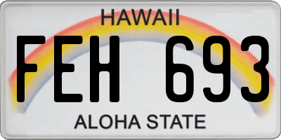 HI license plate FEH693