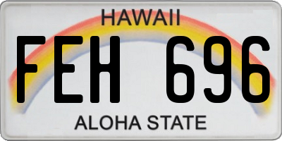 HI license plate FEH696