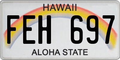 HI license plate FEH697