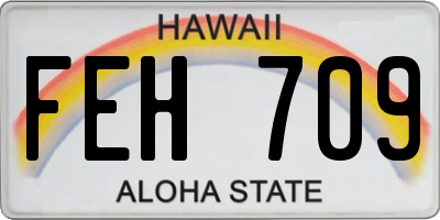 HI license plate FEH709