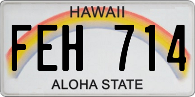 HI license plate FEH714
