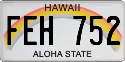 HI license plate FEH752