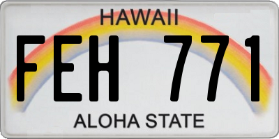 HI license plate FEH771