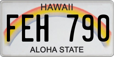 HI license plate FEH790