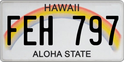HI license plate FEH797