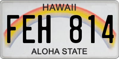 HI license plate FEH814