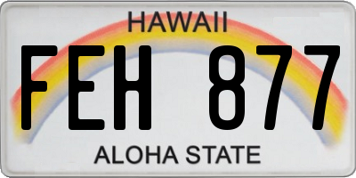 HI license plate FEH877