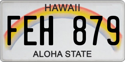 HI license plate FEH879