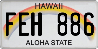 HI license plate FEH886