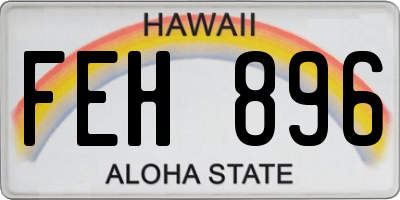 HI license plate FEH896