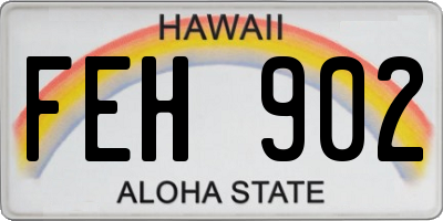 HI license plate FEH902