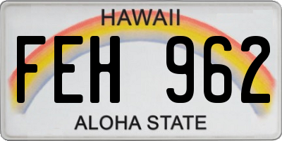 HI license plate FEH962