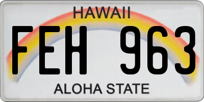 HI license plate FEH963