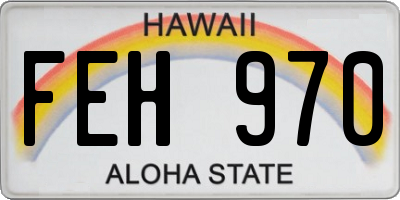 HI license plate FEH970