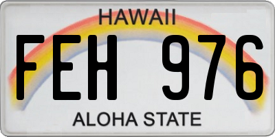 HI license plate FEH976