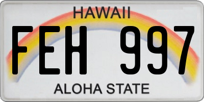 HI license plate FEH997